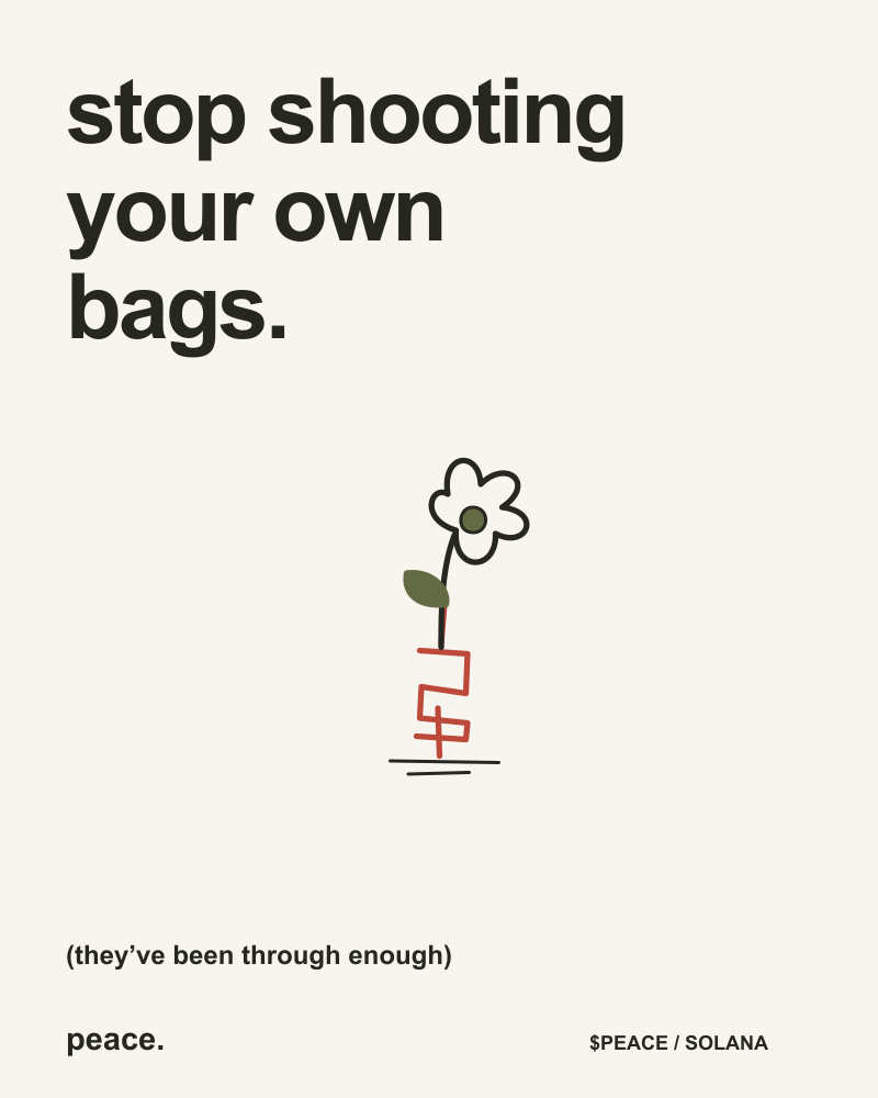 stop shooting your own bags.